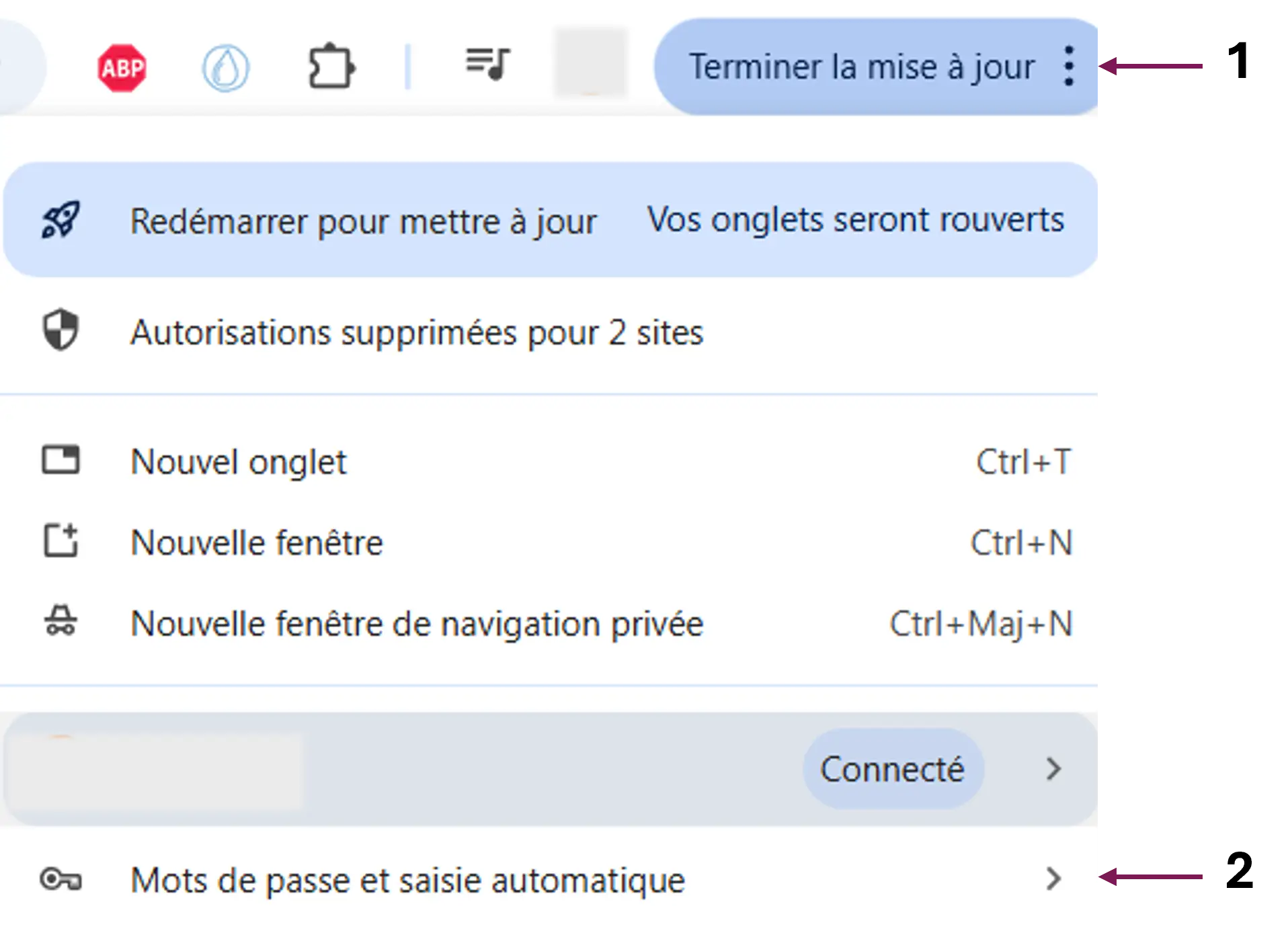 Capture ecran Chrome