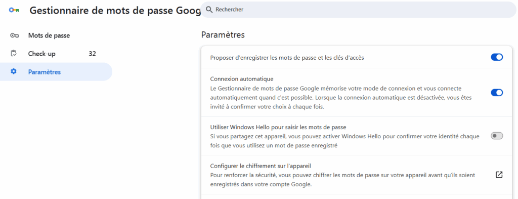 capture chrome securité